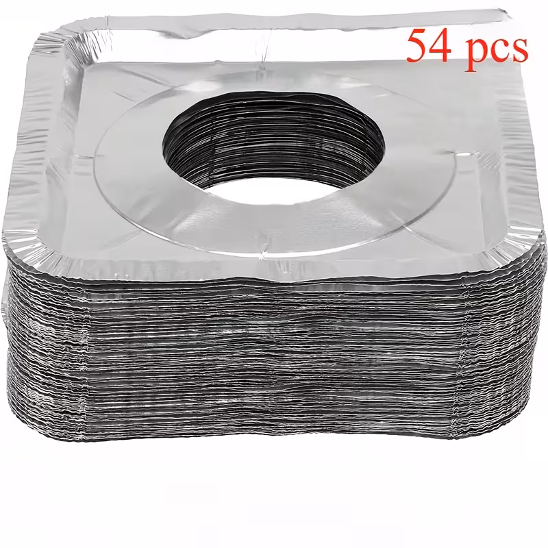 Disposable Aluminum Foil Stove Burner Covers – 18 / 54 pcs